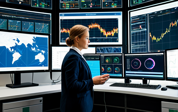 A diverse team of professional safety engineers, fully clothed in modest business attire, collaborating in a modern industrial control room. Large, high-resolution screens display real-time sensor data, AI-driven predictive analytics, and dynamic safety dashboards, with subtle visual effects representing data flow. The atmosphere is calm and focused, emphasizing proactive risk prevention. Professional photography, high quality, perfect anatomy, correct proportions, natural pose, well-formed hands, proper finger count, natural body proportions, safe for work, appropriate content, professional dress.