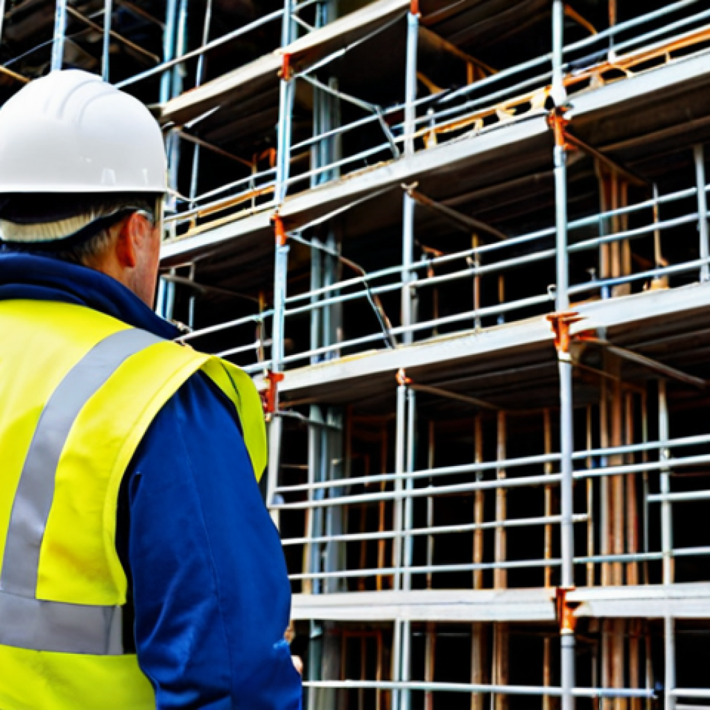 산업재해 관련 법률 및 규정 이해하기 - **
"A construction site safety inspection. A professional safety inspector, fully clothed in a high...